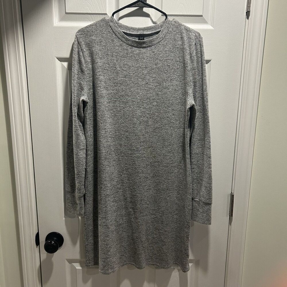Gentle Fawn Women's Size Large Heather Gray Long Sleeve Sweater Dress